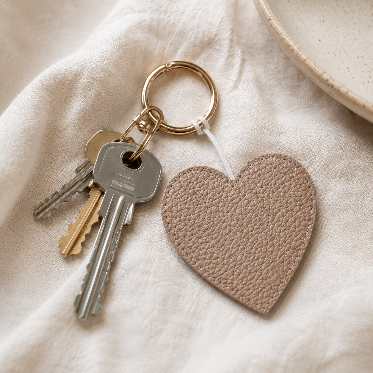 Herz Schlüsselanhänger aus Leder – handgefertigt mit Liebe