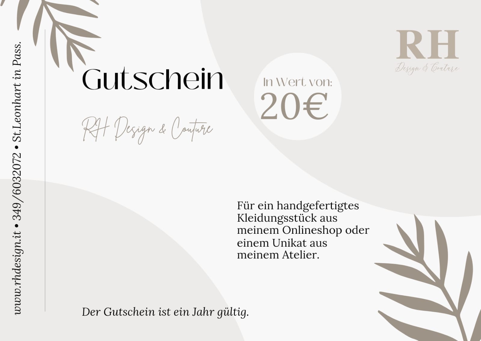 RH Design Gutschein