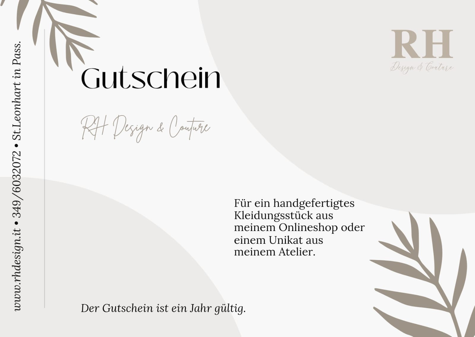 RH Design Gutschein