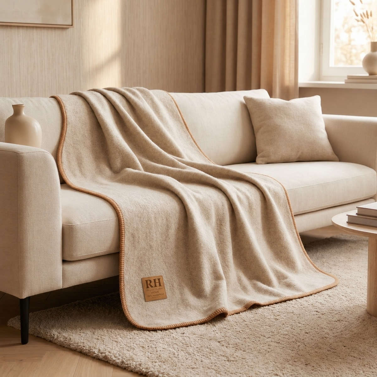 Coperta in merino 100% lana merinos dall'Italia