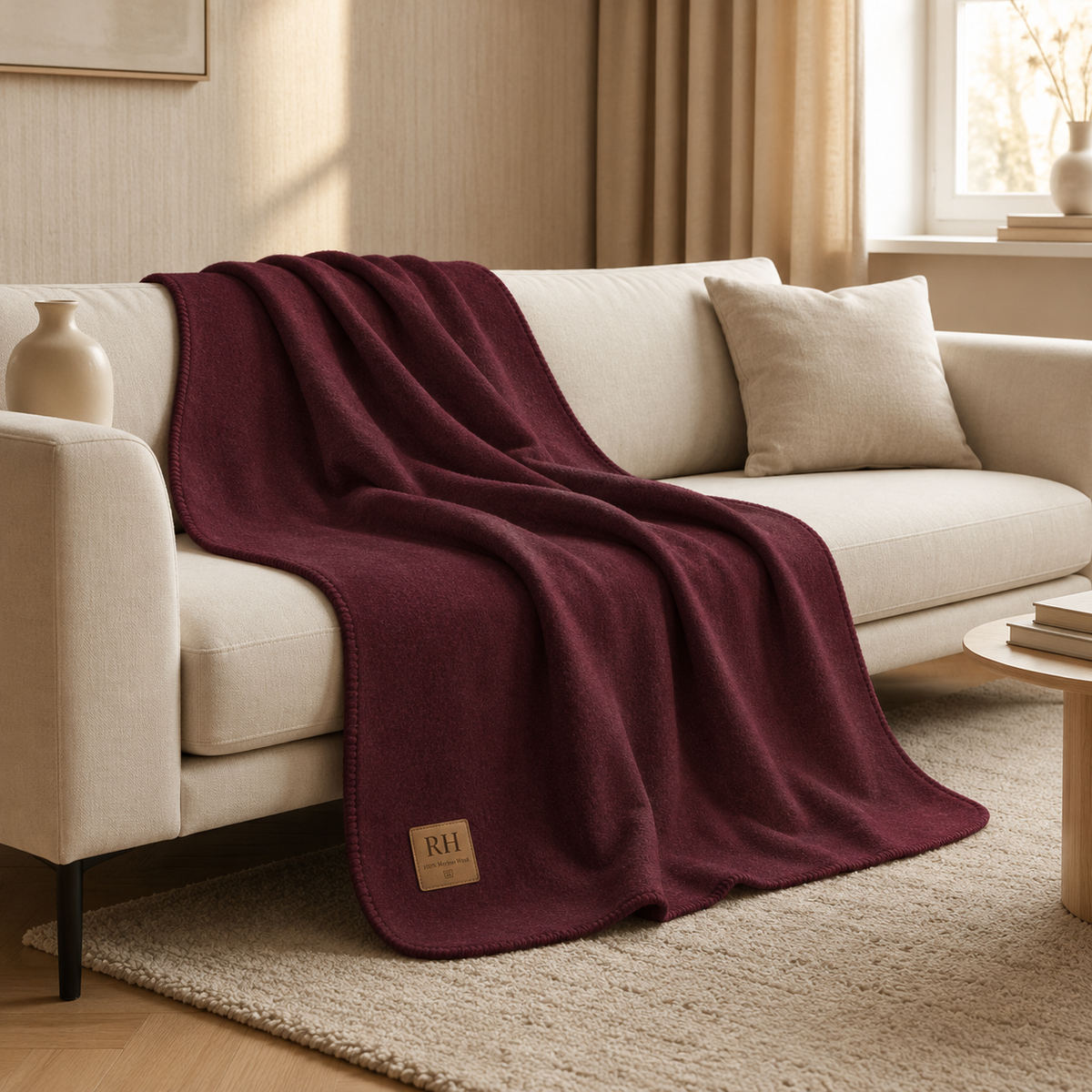 Coperta in merino 100% lana merinos dall'Italia