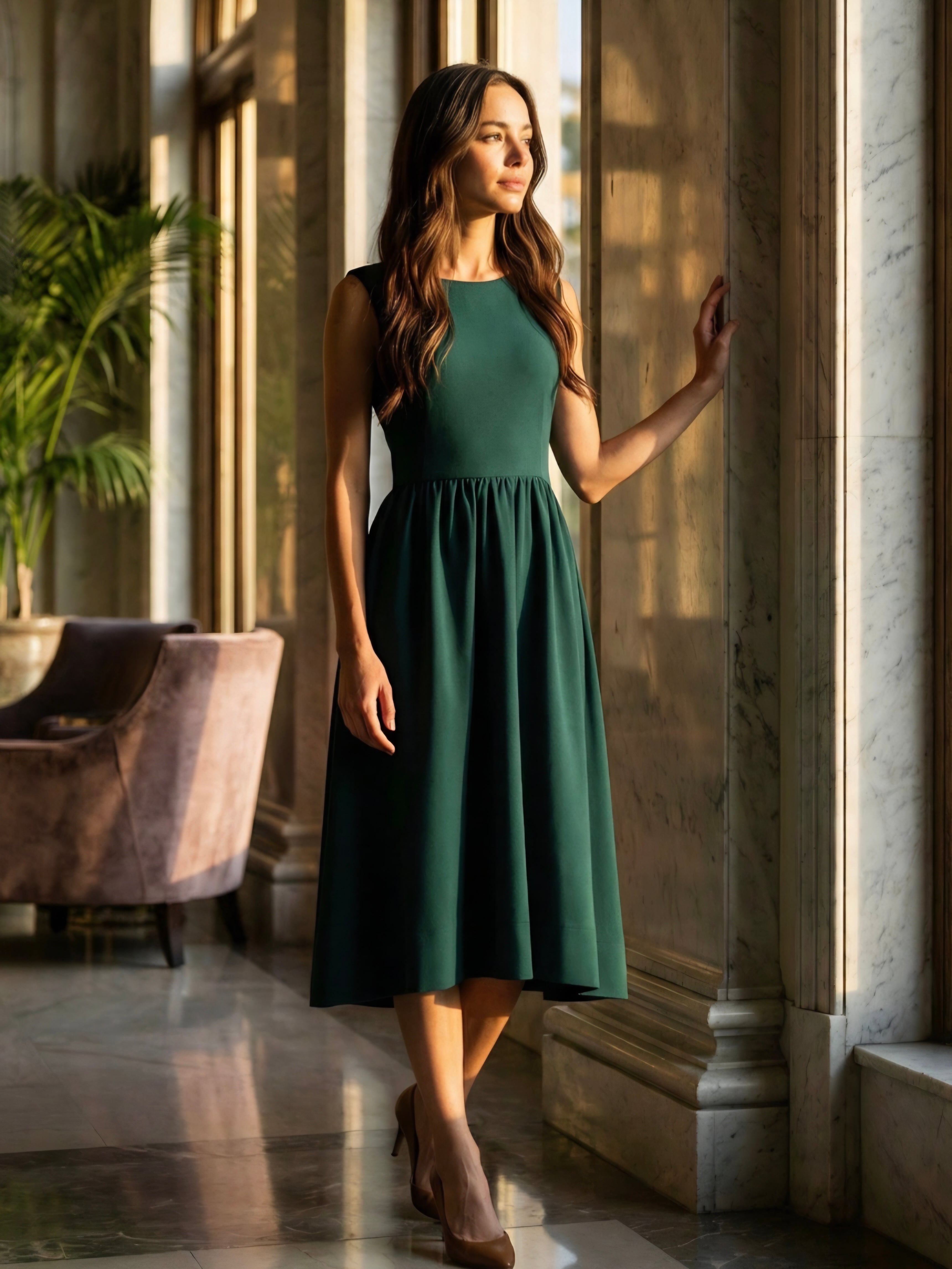 Kleid Petrolfarbenes - Einzelstück