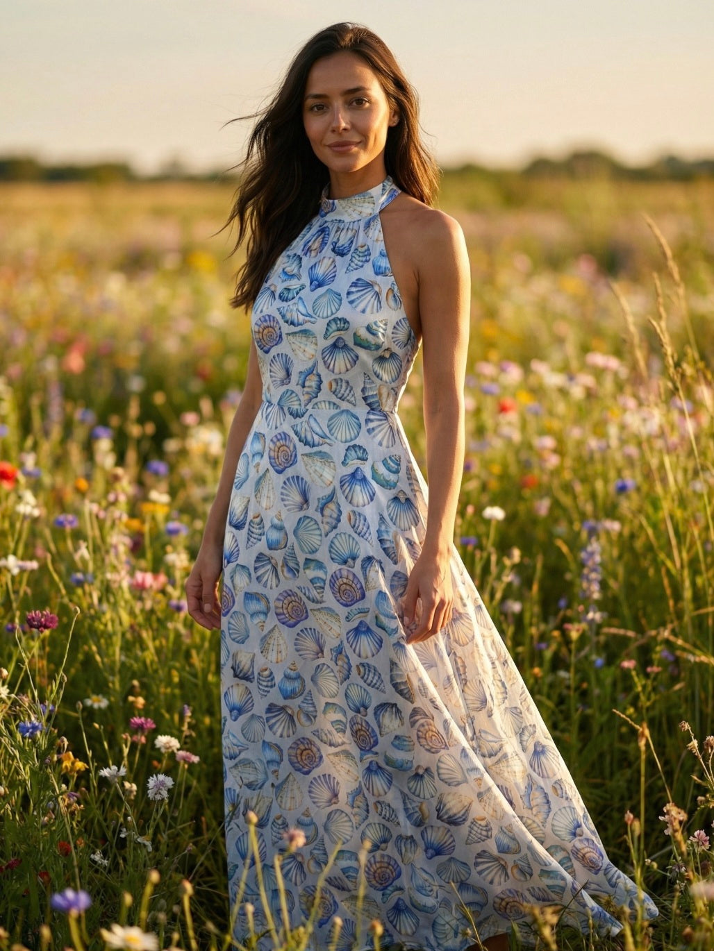 Baumwollstoff mit Muscheln